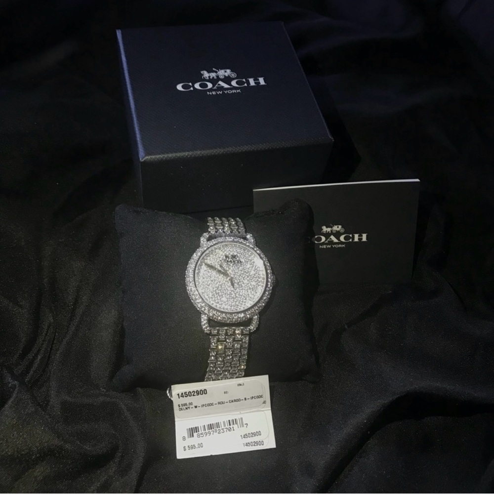 Coach Silver Swarovski Crystal Watch